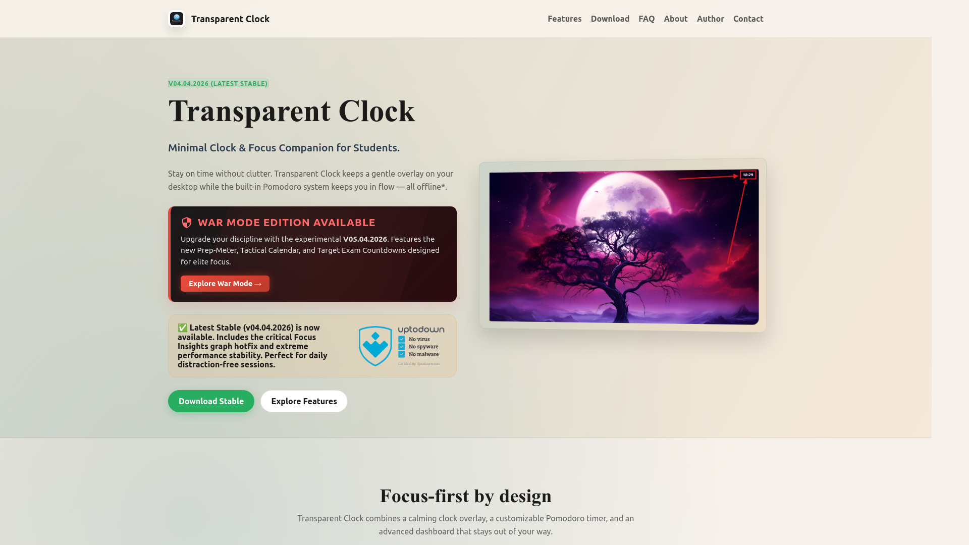 Transparent Clock Preview